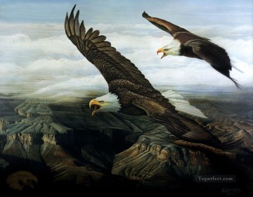 Animal Painting - Águilas eco pájaros